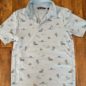 Travis Mathew Golf Shirt Polo Parrot Cocktail S
